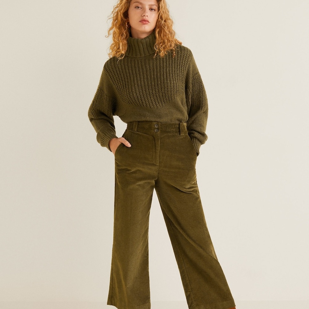 Contrasting knit sweater - Mango